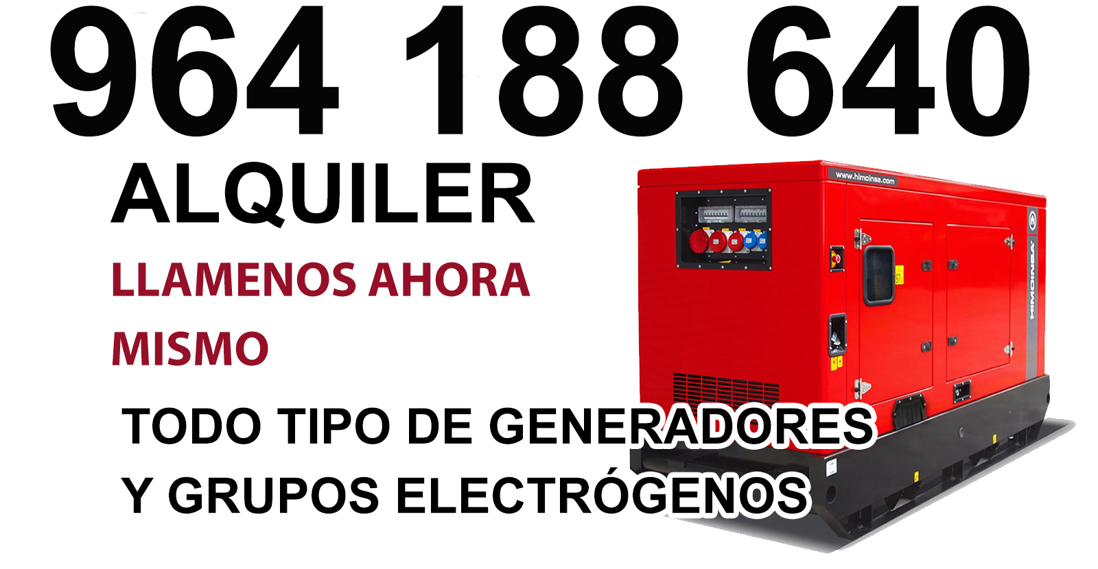 Servicio energ&eacute;tico Rossell Grupos Electrógenos para Eventos